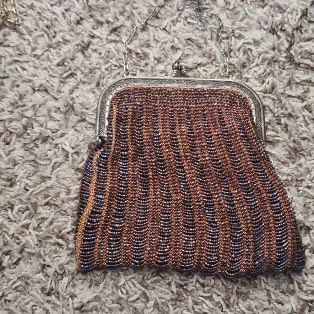 Old Lady Beaded Purse.